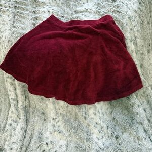 Forever 21 Red Skater Mini Skirt Night Out